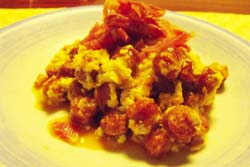 Huevos revueltos con jamón